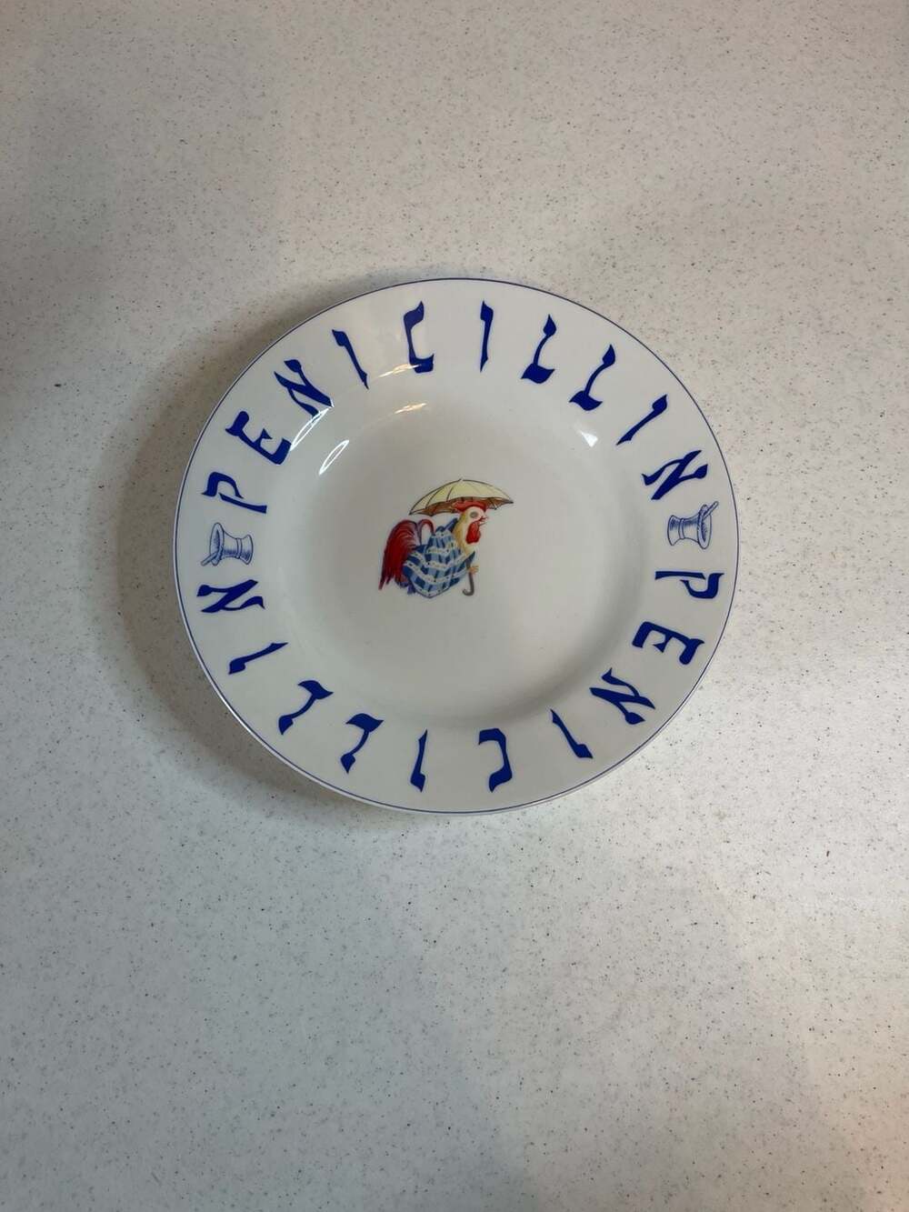 Vintage Sigma the Tastesetter Jewish Penicillin Chicken Soup Rimmed Bowl